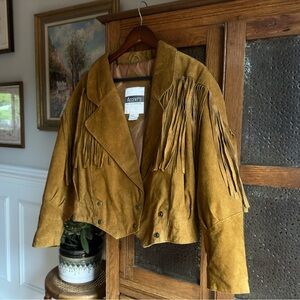 Vintage Suede Fringe Leather Jacket